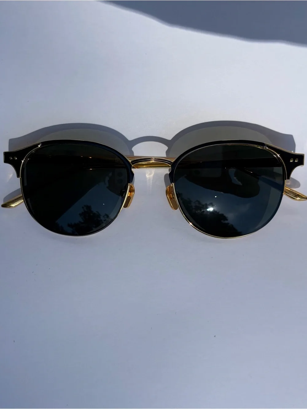 Leisure Society “Antibes” Eyeglass Frame in 24K gold plate over titanium